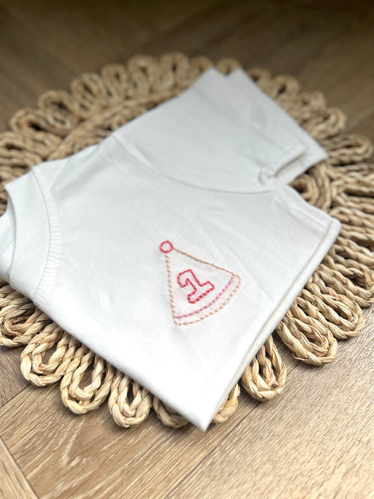 Embroidered Birthday T Shirt