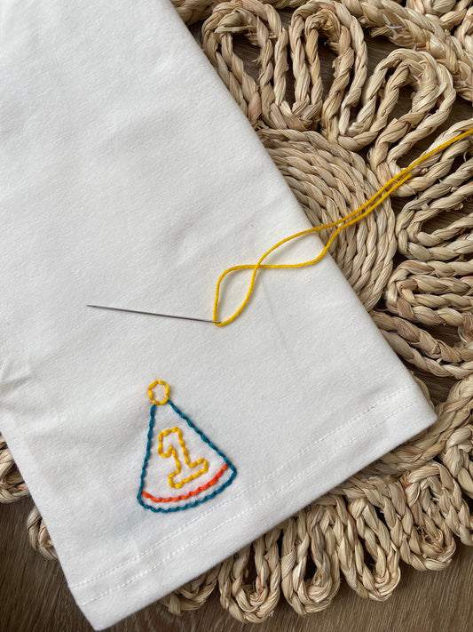 Embroidered Birthday T Shirt