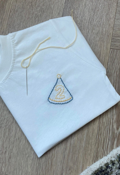 Embroidered Birthday T Shirt
