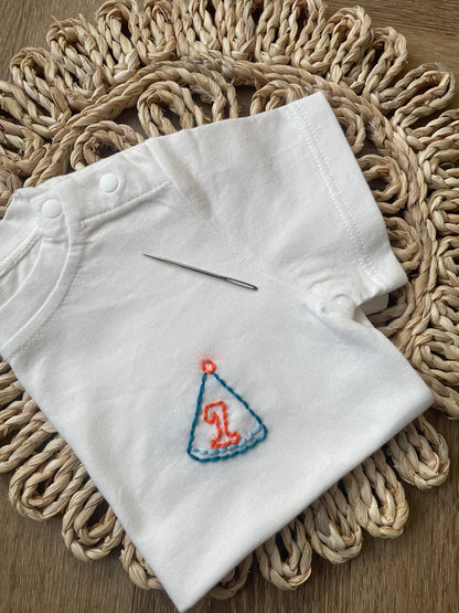 Embroidered Birthday T Shirt